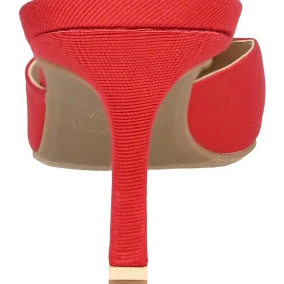 crown & ivy Red Mules with Silver Embellishment - Picture 3 of 5